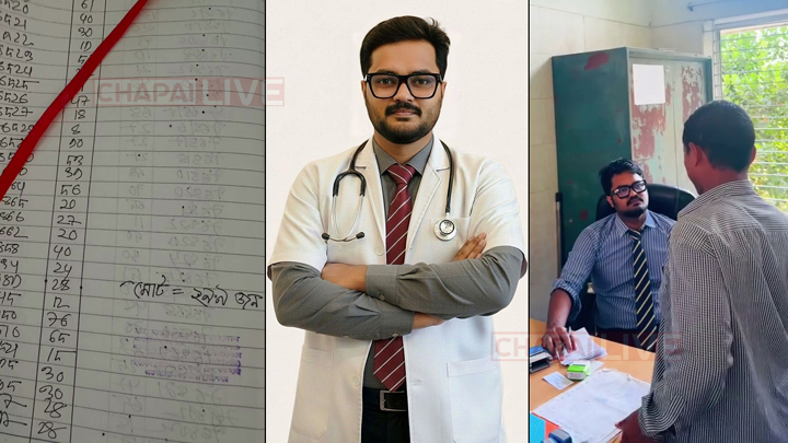 ৬ ঘণ্টায় ২৯৯ রোগীকে চিকিৎসা দিলেন চিকিৎসক